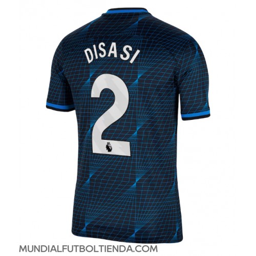 Camiseta Chelsea Axel Disasi #2 Segunda Equipación Replica 2023-24 mangas cortas